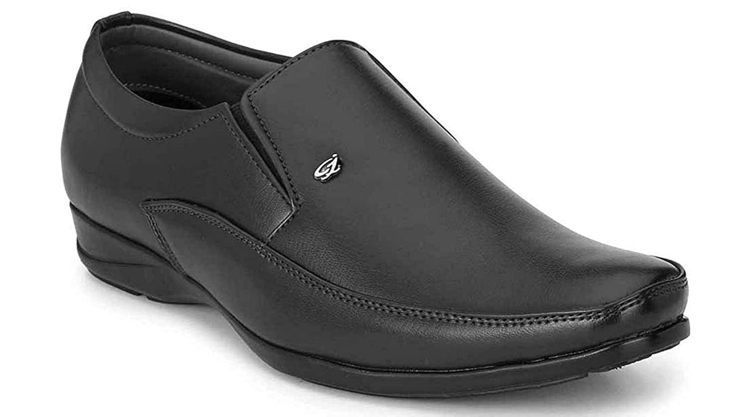 Shoe Fab Ultimate Men's Slip On Synthetic Leather Formal Shoes Black