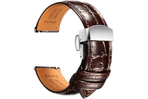 REZERO Leather Watch Bands for Men, Quick Release Watch Straps, Luxury Italian Alligator Grain Embossed Band Replacements 19mm 20mm 21mm 22mm