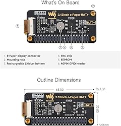2.13inch E-Paper E-Ink Screen Display for Raspberry