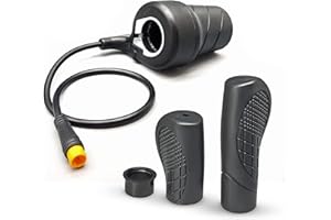 MUSELK Ebike Half Twist Throttle Electric Bike Speed Throttle 24V 36V 48V 60V 72V Waterproof/SM E-Bike Part for Folding Electric Scooter