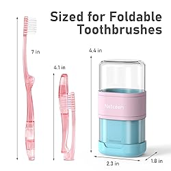 Toothbrush Travel Case Kit,Portable Folding Tooth