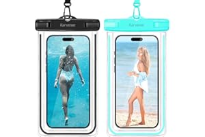 Karvense Waterproof Phone Pouch/Case - Water Proof Phone Pouch for iPhone & Samsung Galaxy, Universal IPX8 Phone Water Protector Pouch for Travel, Vacation, Beach, Cruise Essentials - 2 Pack