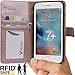 Abacus24-7 iPhone 7 PLUS Case, Wallet with RFID Blocking ID/Credit Card Theft Protection Flip Cover, Rose Gold
