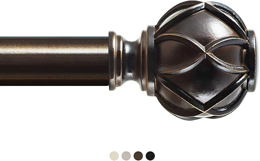 Amazon Com Kamanina 1 Inch Curtain Rod Single Drapery Rod 72 To