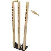 CBB Cricket Spring Return Stumps Wickets Metal Base Multi Surface Placement
