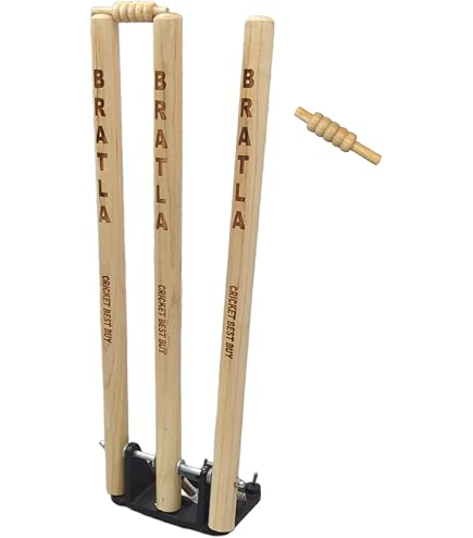 Kalindri Sports Lot de 3 souches de cricket en PVC avec bélières et support