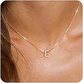 Initial Necklaces for Women Trendy, 14K Gold Plated Dainty A-Z Letter Pendant Necklaces Cute Personalized Name Necklace Non Tarnish Fashion Accessories Trendy Stuff Gold Jewelry Christmas Gifts for Mom