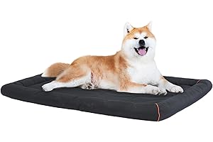 KHONSU DurablePET Tear Proof Dog Crate Mat with Bolster Tough Scratch Resistance, Waterproof Indoor & Outdoor Use Large Dogs 