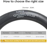 YunSCM 2-Pack 12/12.5x1.75-2.25 Heavy Duty Bike Inner Tubes AV45/57-203 Schrader view 2