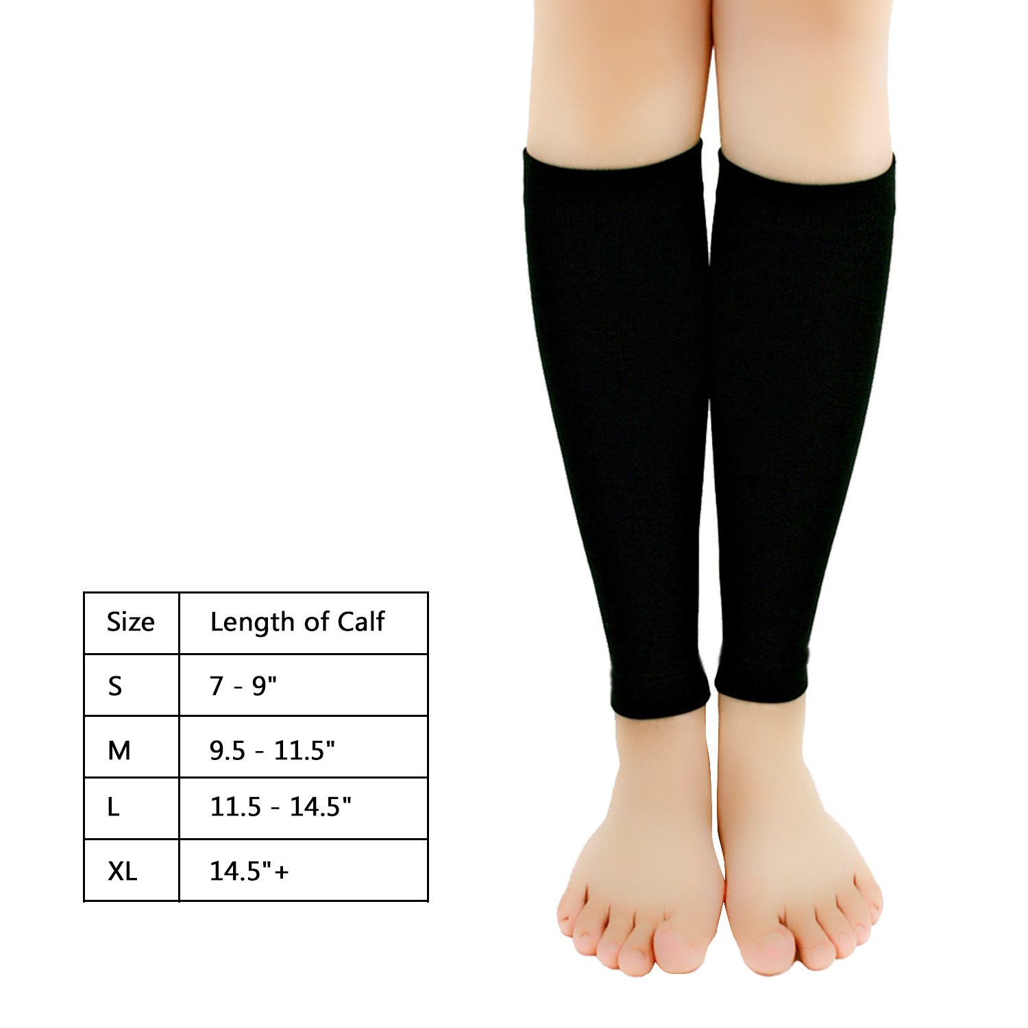 Calf Compression Sleeve Makife Calf Shin Supports Reflective Strips Leg Compression Socks for Shin Splint Pain Relief Calf Guard for Men Women Running Cycling Travel Nurses