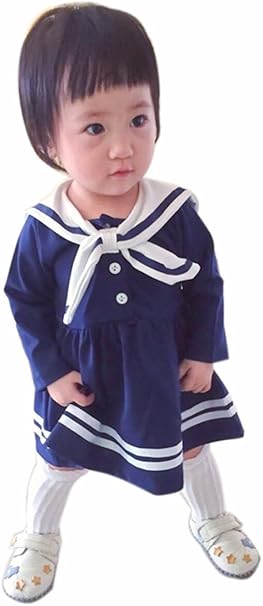 Amazon Co Jp L S エル エス ワンピース 子供服 女の子 セーラーワンピース ベビーワンピース セーラー服 長袖ワンピース プルオーバー ガールズ 女児 春 夏 服 ファッション小物