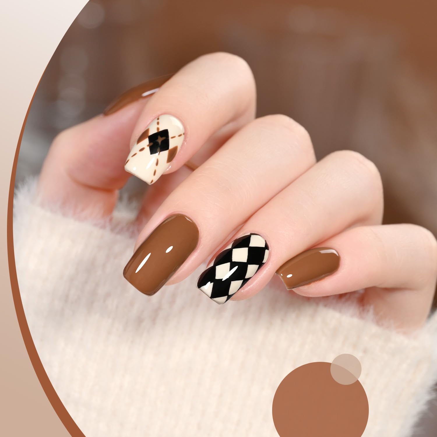 GAOY Brown Gel Nail Polish, 16ml Soak Off Gel Polish, UV Light Cure for Nail Art DIY Manicure at Home, 2024 Timber Brown - Image 3