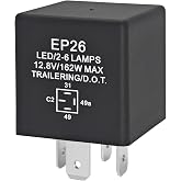 EP26 LED Turn Signal Flasher Relay - for 1997-2000 Jeep Wrangler TJ &amp; 1993-1999 Dodge Grand Caravan/Neon (Not for 2001-06 Wrangler) Replaces 56009339