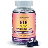 Del-Immune V + Ashwagandha - Brain Immune Gut™ (B.I.G.) Gummy - All Natural Immune & Gut Support with Zinc, Vitamin D3 + Digestive Enzymes (60 Gummies)
