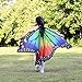 Dance Fairy Monarch Butterfly Wings Cape Dance Costume for Kids/Adult (Rainbow-Hand Wings)
