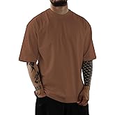 Mens Oversize Short Sleeve T-Shirts Loose Fit Solid Color Lightweight Tee Shirt Athletic Dry Fit Top