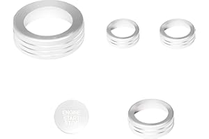 KUJOOY for Ford Bronco Sport 2025 (NOT FIT Bronco) Air Conditioner AC Switch Knob Cover Button Trim Interior Accessories (Silver, Bronco Sport 2025 Up)