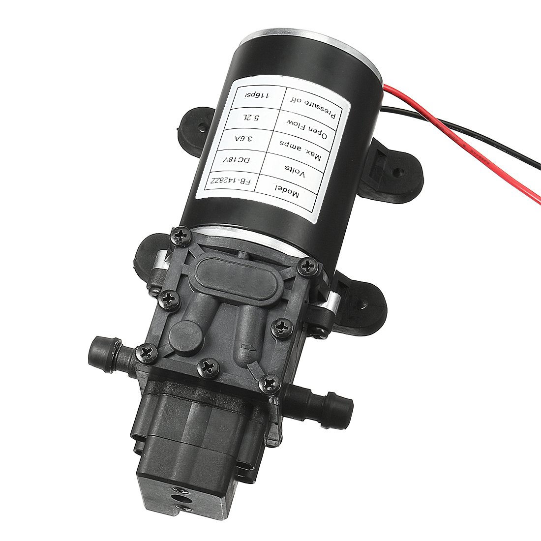 VerRich 12V Water Pumps 12 Volt Diaphragm Pump 70W 4 L/Min 1GPM