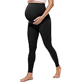 Buttergene Womens Clouduxi Maternity Leggings Over The Belly 25'' Soft Workout Activewear Yoga Pregnancy Pants Clothes