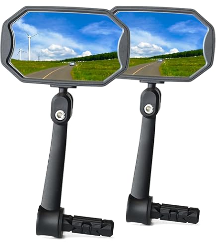 Bike Mirror Handlebar Mount 80mm Bike Mirror Crystal Clear Glass
