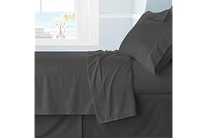 Cathay Home Single Flat Sheet, Full (81" x 96"), Gray