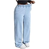 GORGLITTER Women's Baggy Wide Leg Jeans Elastic High Waisted Fall Trendy Casual Denim Pants