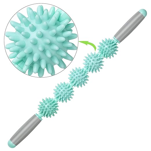 Coolife Fascia Release Cellulite Blasting Remover Muscle Roller Massage Stick, Deep Tissue Tight Fascia Massager Trigger Point Fat Blast Pain Relief Myofascial Release with 5 Balls for Men and Women best cellulite products