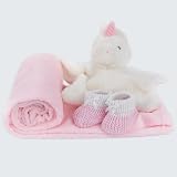 Baby Box Shop Newborn Essentials Gift Set for Girls Unicorn Comforter Pink view 6