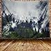 Prabahdak Misty Forest Tapestry Grey Fog Tapestry 3D Forest Tree Tapestry Nature Landscape Wall Hanging Tapestry Mandala Bohemian Tapestry for Bedroom Living Room Dorm