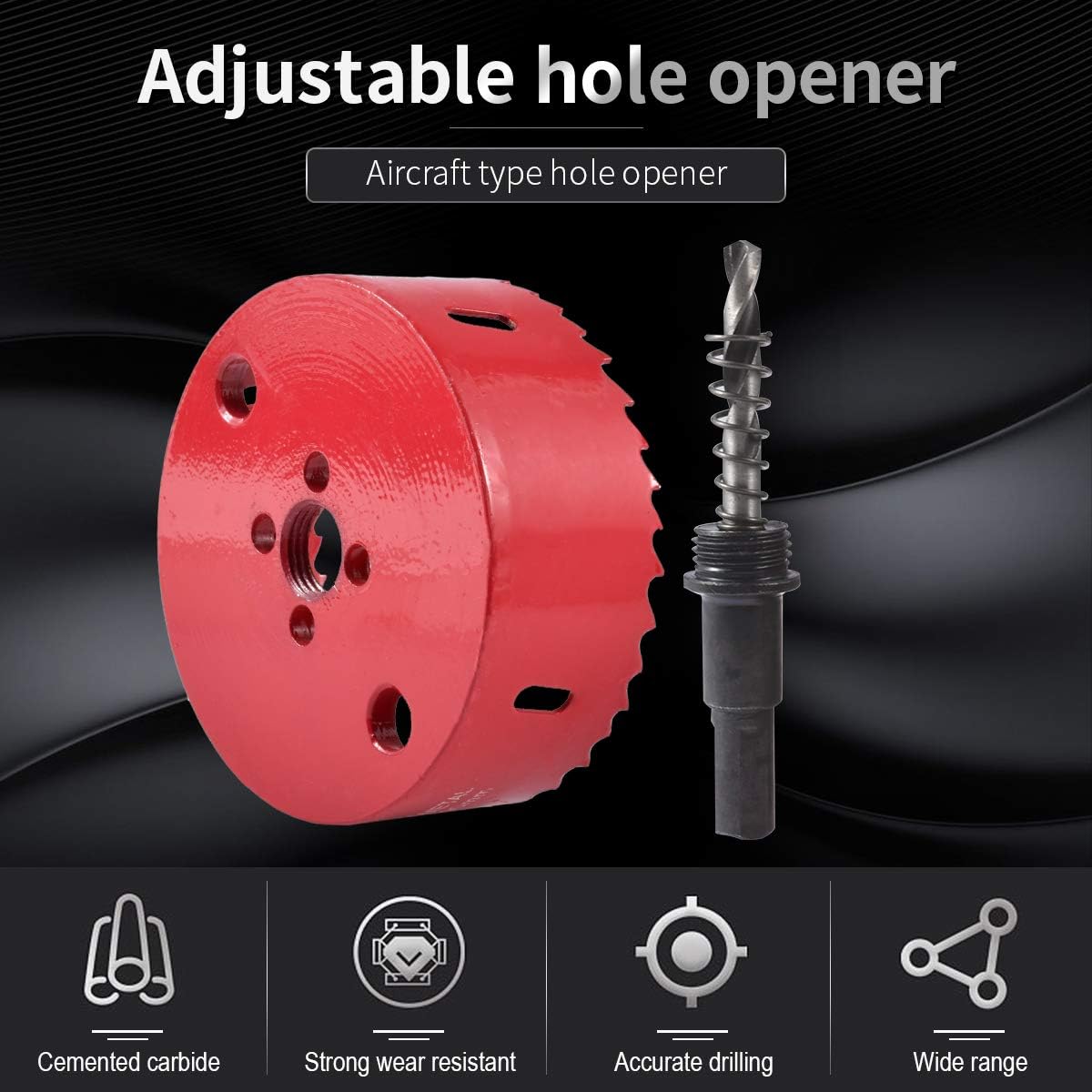 KATUR Bi-Metal Hole Saw Drill Bit 85mm, M42 HSS Hole Cutter Opener Set including Arbor for Metal Wood, Plastic, Plywood, Pipe - Image 4