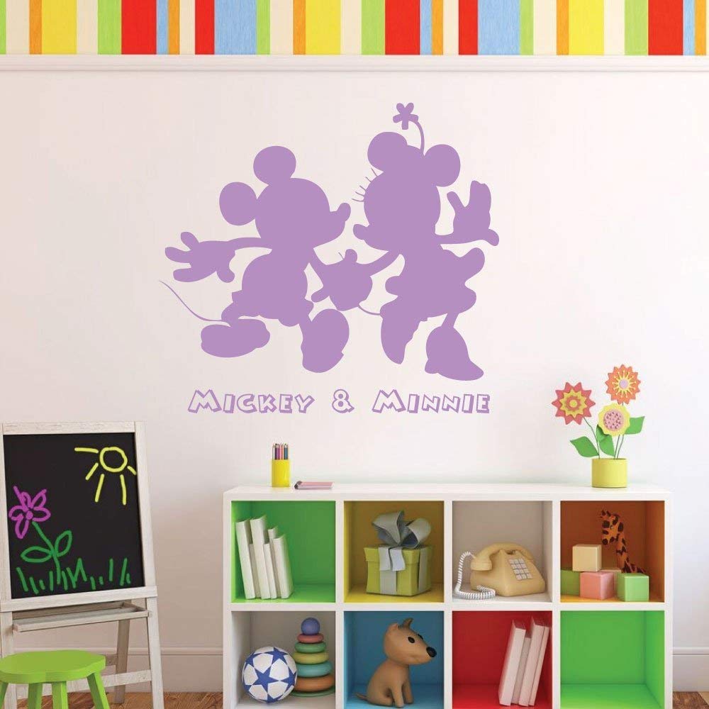 Amazon Com Mickey Minnie Mouse Vinyl Wall Decals Themed