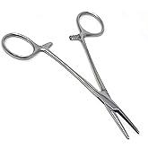 A2ZSCILAB Mosquito Hemostat Locking Forceps 5inch Straight with Full Serrated Jaws Ideal for Clamping Fishing Firefighters Nurses Doctors More Silver