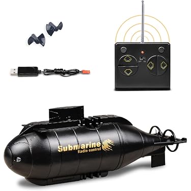 Mini Submarino De Control Remoto Militar 6 Canales – Juguete Con Batería Recargable, Movimiento Omnidireccional Y Alcance De 5 Metros