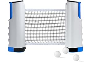Retractable Table Tennis Net, Portable Column-Style Design, Universal Fit, Indoor and Outdoor Use