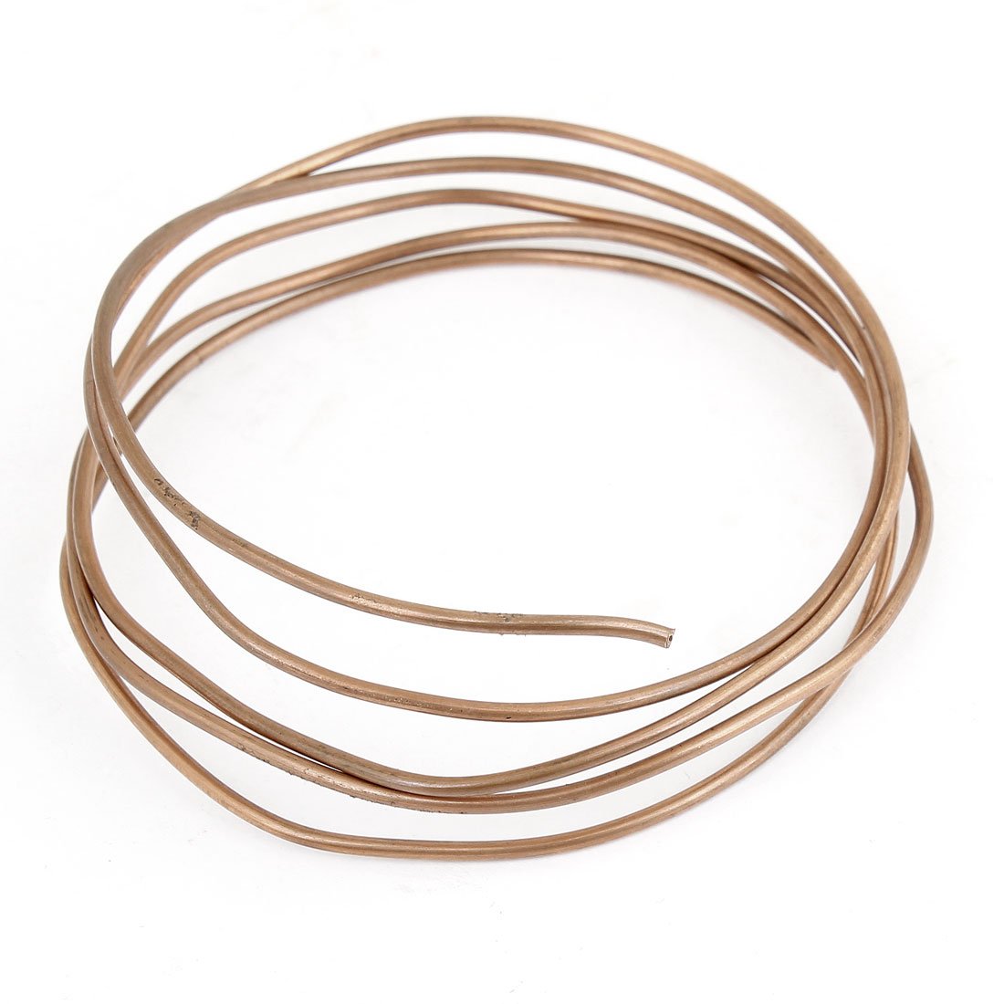 sourcingmap 1.Length 2mm Dia Copper Tone Refrigeration Slender Pipe Tubing Coil