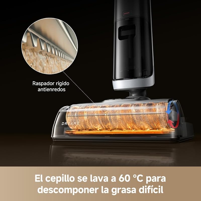 H14 Dual 5-em-1 aspirador húmido e seco, solução de limpeza Smart Ratio, pode ser desmontado, lavar a escova a 60°C em 5 minutos, aspiração de 18.000 Pa, com luz LED