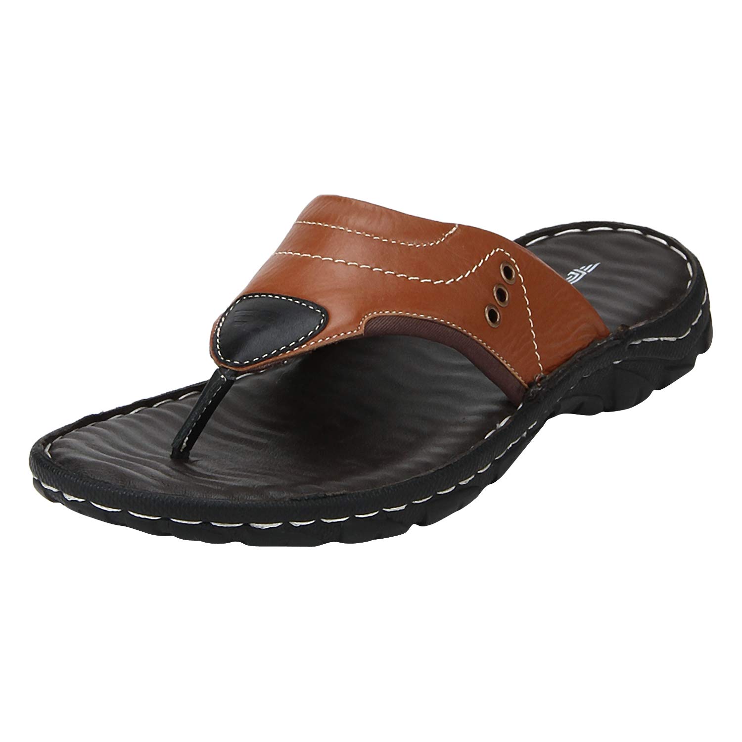 Red tape black thong sandals Clearance