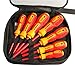 Slotted and Phillips Insulated Electrical Screwdriver Set 1000 Volt Magnetic CR-V Tips Soft-grip -7 Piece