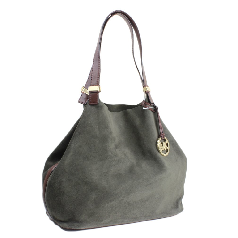 michael michael kors brown leather colgate grab bag