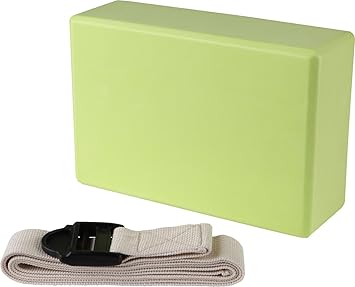 V3TEC Set de yoga - Bloque para yoga (& Correa Verde 23 x 15 ...
