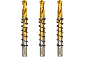 MOLLOM Titanium-Plated Pilot Drill Bit for Hole Saw 3Pcs, Hole Saw Center Drill bit for Metal, Steel, Iron, Wood, Plastic