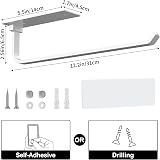 niffgaff White Under Cabinet Paper Towel Holder Stainless Steel 12.2in view 5