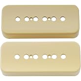 Musiclily Pro Plastic P-90 Soapbar Guitar Pickup Covers Cream 2Pcs | Compatible with USA LP