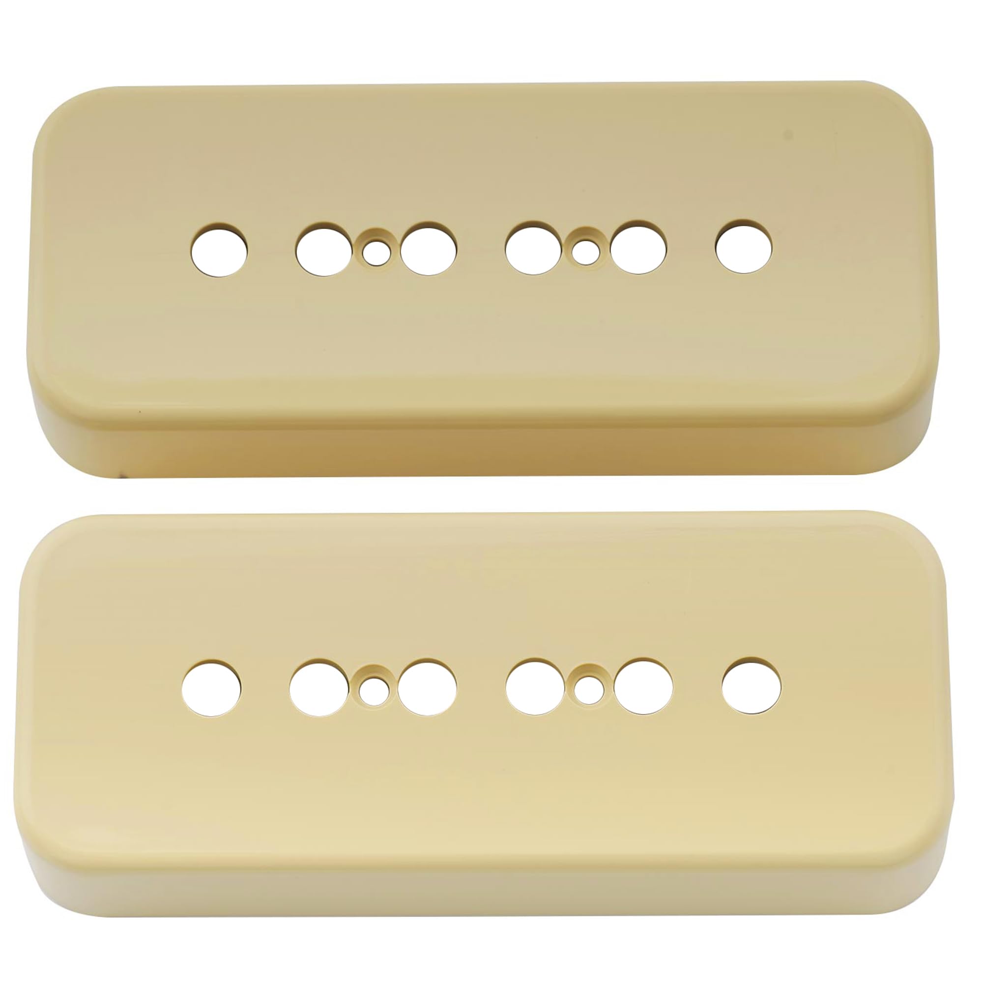 Musiclily Pro 49.2mm Plastic P90 Soapbar Guitar Pickup Covers for USA Les Paul Electric Guitar, Cream (Set of 2)
