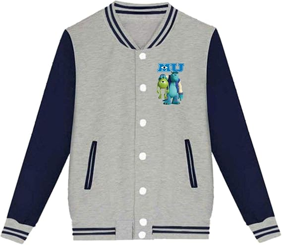 Amazon Co Jp スタジャン メンズ レディース モンスターズ インク マイク サリー スウェット パーカー 野球ジャケット 防寒 ストリート系 ベースボールジャケット ボンバージャケット ブルゾン スタジアムジャンパー カジュアル ジャンパー コート スタジアムジャンパー
