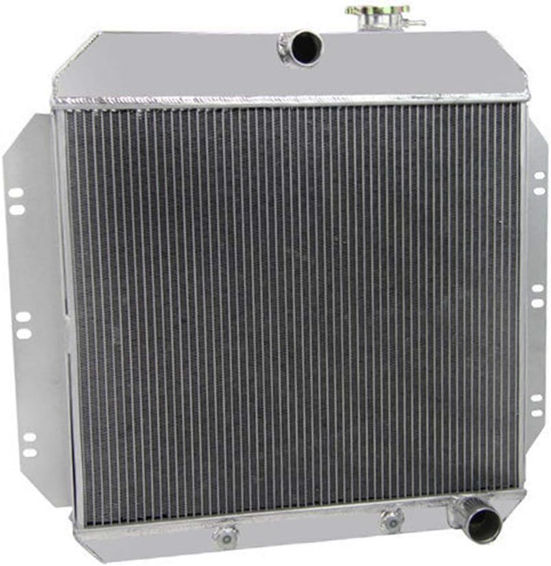 OzcoolingParts 60-62 Chevy C/K Radiator, 4 Row Core Full Aluminum Radiator for 1960-1962 1961 Chevy C10/C20/C30/K10/K20/Apache Truck Pickup Suburban L6 V8