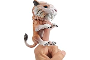WowWee Untamed Sabre Tooth Tiger by Fingerlings – Bonesaw (Bronze) – Interactive Collectible Toy