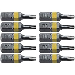 T10 (T-10) Torx/Star Driver Bit - Color Coded T10 x