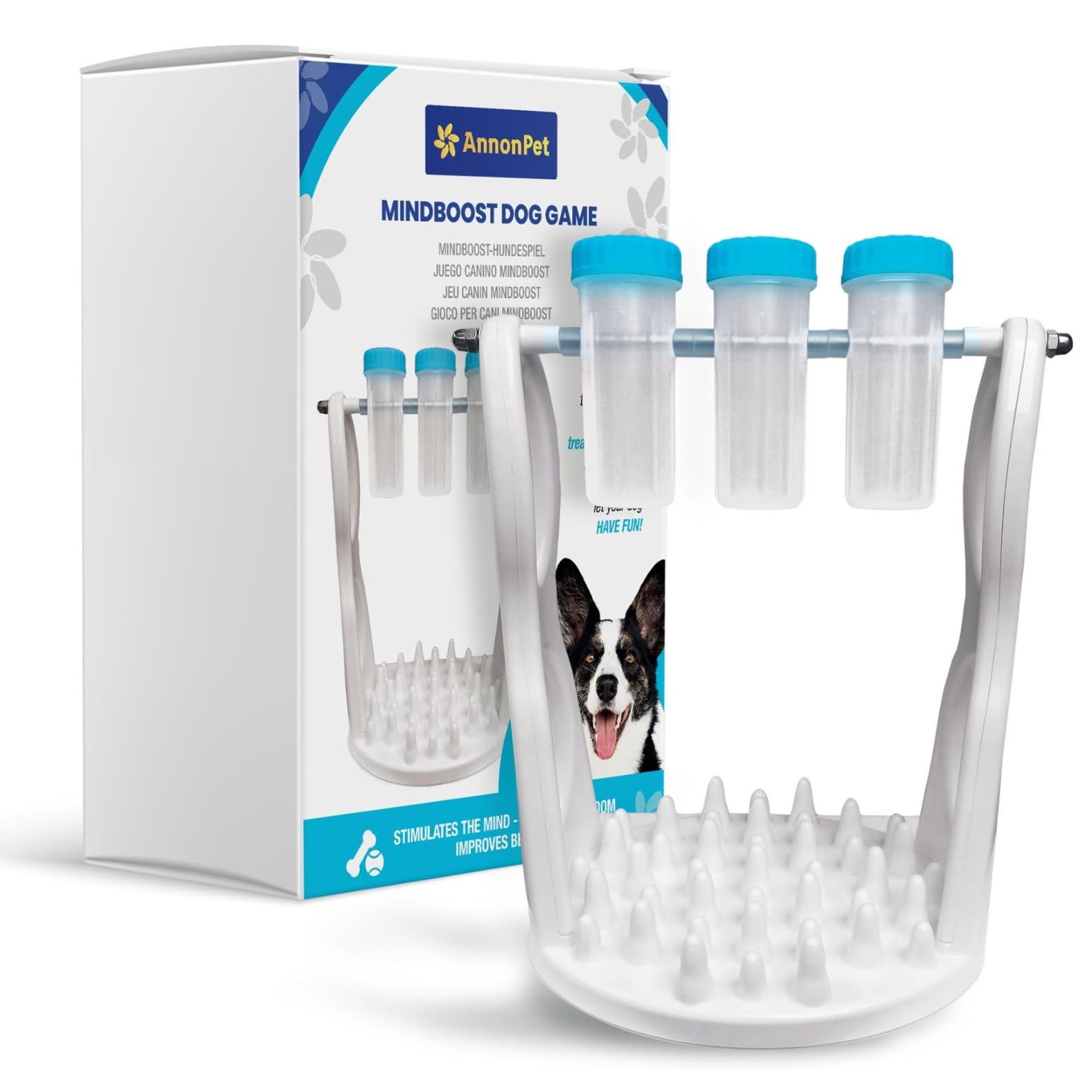 AnnonPet® Interactive Dog Toy - Stimulate Your Dog's Mind with Rotating Cylinders, Intelligent Mental Training Toy for Small and Medium Dogs