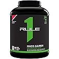 Rule One Proteins, Mass Gainer-Strawberries & Crème, High-Calorie Weight Gain Formula w/ 1,220+ Calories, 250g+ Complex Carb Blend, 40g All-Whey Protein, 8g Fat Per Serving, 6 Pounds, 8 Servings